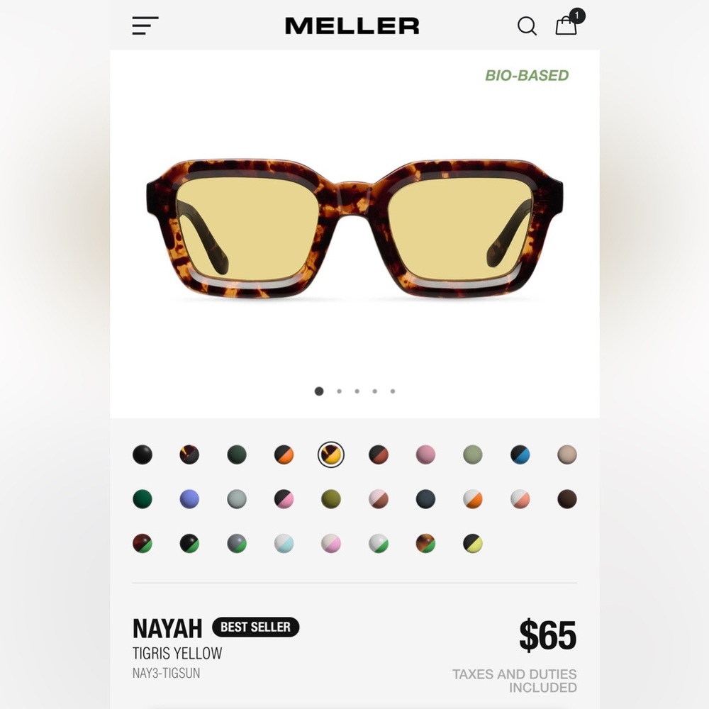 Meller Tigris Yellow Sunglasses